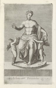 Groupe de sculptures avec Vénus entre Éros et Antéros