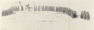 Funérailles du défunt roi Guillaume II à Delft le 4 avril 1849 (feuille 2) (Cinq feuilles consécutives du cortège funèbre de Guillaume II en 1849)