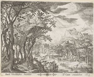 Paysage fluvial montagneux - Anonymous