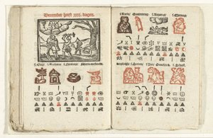 Pages avec la prédiction pour le mois de décembre, 1712
