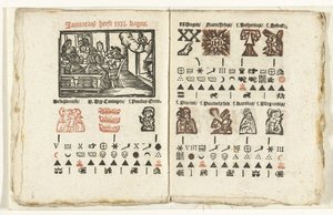 Pages avec la prédiction pour le mois de janvier, 1712