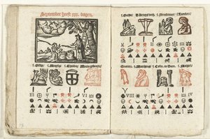 Pages avec la prédiction pour le mois de septembre, 1712