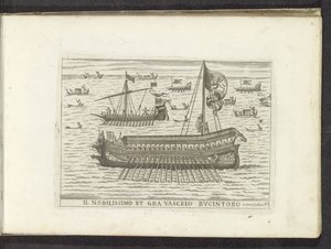 Bucintoro et autres navires à Venise