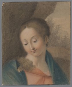 Buste de Marie, baissant les yeux
