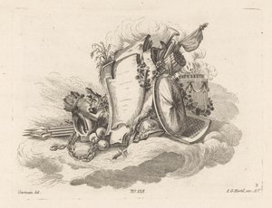 Cartouche met wapens