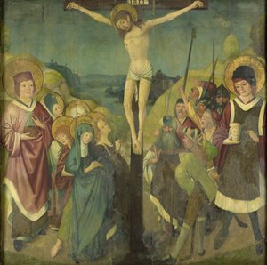 Crucifixion avec les saints Côme et Damien - Anonymous