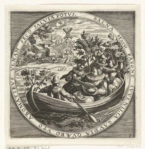 Le mois de mai, groupe de musiciens dans un bateau, vers 1600 - Anonymous