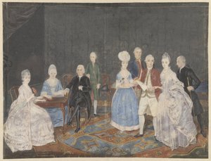 Groupe familial de neuf personnes