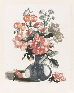 Cinq impressions de fleurs dans des vases en verre