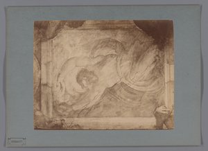 Reproduction photographique de la fresque La séparation de la lumière et des ténèbres par Michel-Ange dans la chapelle Sixtine - Anonymous