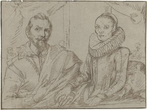 Frans Snijders et sa femme Margaretha de Vos - Anonymous