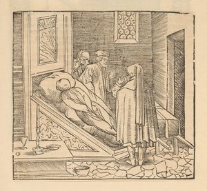 Corps momifié et trois hommes - Anonymous