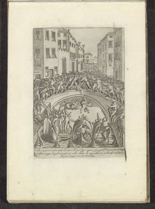 Combat sur un pont à Venise