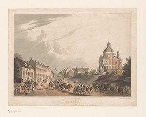 Vue de Waterloo où les troupes françaises déplacent un canon - Anonymous