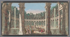 Vue sur la Colonnade dans le Jardin de Versailles - Anonymous