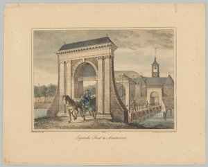 Vue de la porte de Leyde à Amsterdam