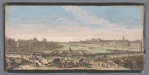 Autre vue particulière de Paris prise du milieu du Pont Neuf regardant vers le Pont Royal
