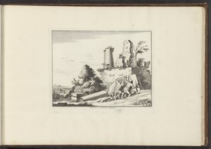 Vue de la ruine du tombeau des Horatii et des Curatii à Rome