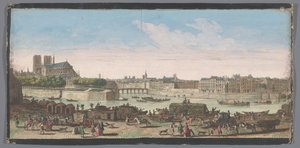 Vue de la ville de Paris depuis le Quai de Miramion - Anonymous