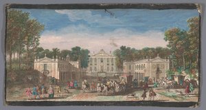 Vue de la façade du Château de Marly