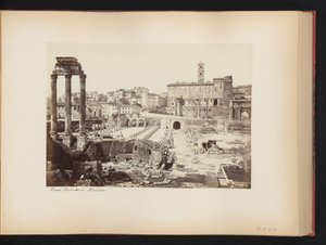 Vue du Forum Romain avec le temple de Castor et Pollux à Rome, Italie - Anonymous