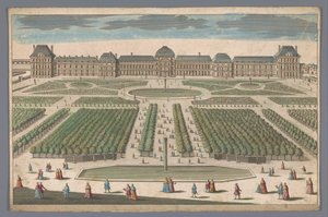 Vue sur le Palais des Tuileries à Paris depuis le Jardin des Tuileries