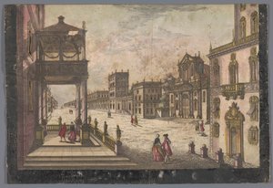 Vue du palais du vice-roi de Naples à Naples - Anonymous