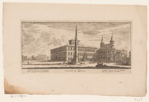 Vue de la place derrière la basilique Saint-Jean-de-Latran, à Rome - Anonymous