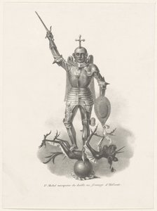 Saint Michel vainqueur du diable au fromage hollandais, 1830 - Anonymous
