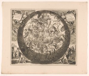Carte céleste des constellations nordiques