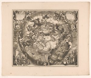 Carte céleste des constellations australes