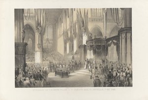 Inauguration de S.M. le Roi Guillaume III à la Nieuwe Kerk, Amsterdam, 13 mai 1849