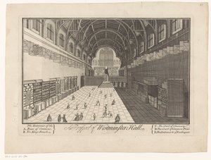 Intérieur de Westminster Hall à Londres - Anonymous
