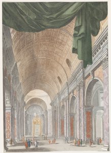 Intérieur de la basilique Saint-Pierre à Rome - Anonymous