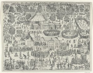 Foire sur une place à La Haye, 1845