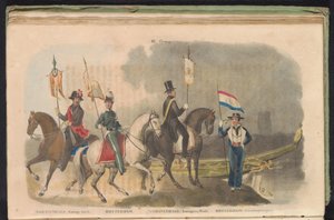 Costumes et étendards des gardes d