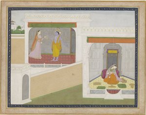 Krishna rend visite à Radha