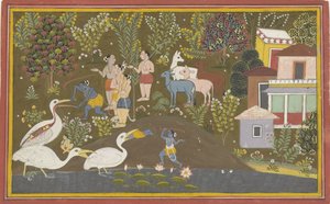 Krishna avec Bakasura