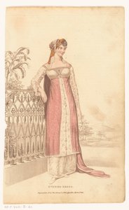 La Belle Assemblée, 1er mars 1813, n° 42 (nouvelle série) : robe de soirée