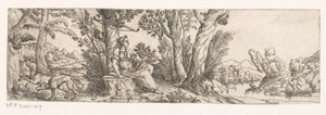 Paysage avec Diane et ses chiens de chasse - Anonymous