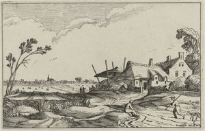 Paysage avec ferme
