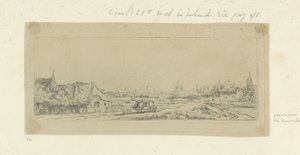 Paysage avec une calèche