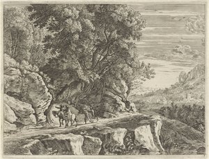 Paysage avec deux cavaliers