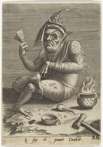 Mendiant lépreux sous la forme du Diable - Anonymous