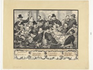Repas des officiers des Handboogdoelen à Amsterdam, 1586