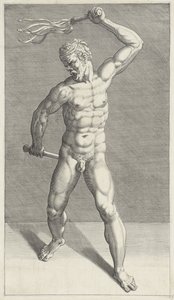 Homme avec deux fouets - Anonymous