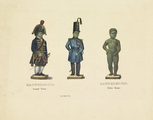 Manneken Pis dans différentes tenues, 1817 - Anonymous