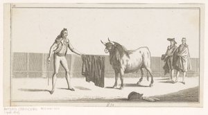 Matador défiant un taureau