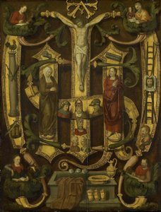 Monogramme du Christ combiné avec les instruments de la Passion - Anonymous