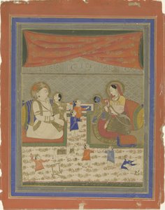 Nanda et Yasoda avec Krishna et Balarama